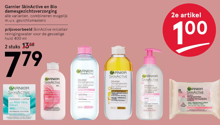 Garnier bio   nachtcreme, reinigingsdoekje folder aanbieding bij  Etos - details