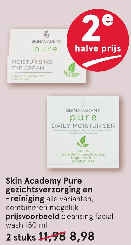 Skin Academy   gezichtsverzorging, dagcreme folder aanbieding bij  Etos - details