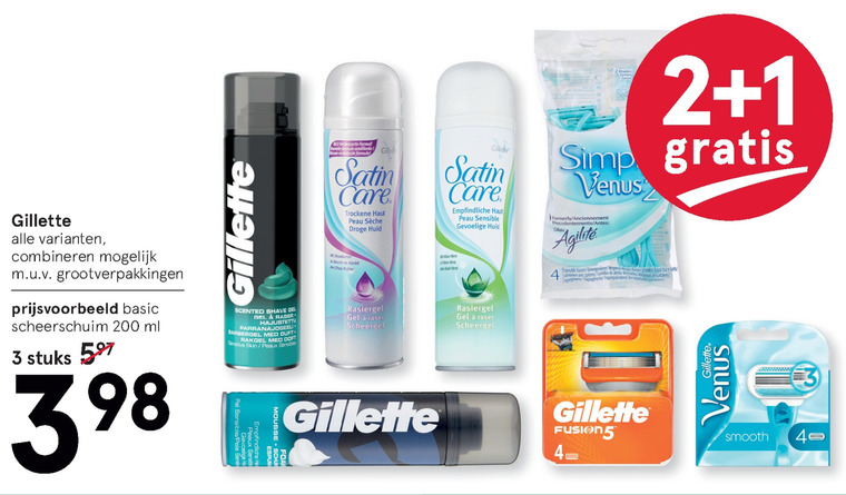 Gillette Venus   scheergel, scheermesjes folder aanbieding bij  Etos - details