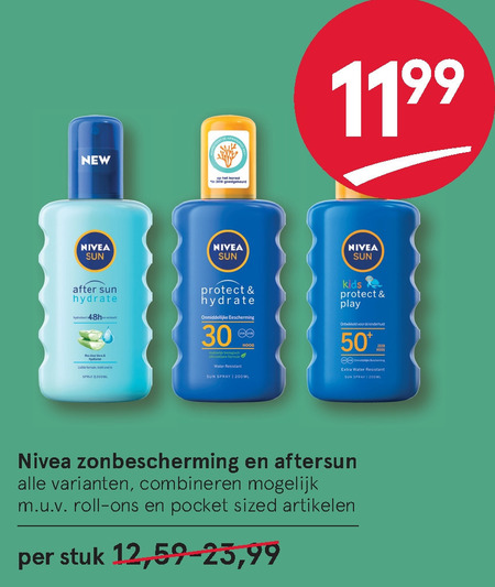 Nivea   zonnebrandolie, aftersun folder aanbieding bij  Etos - details