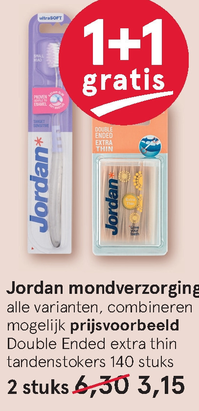Jordan   tandenstokers folder aanbieding bij  Etos - details