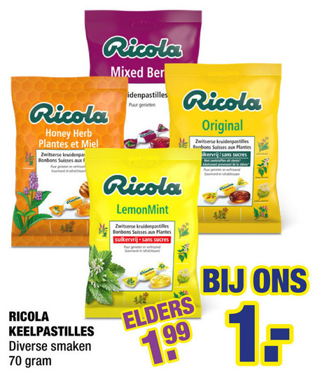 Ricola   keelpastilles folder aanbieding bij  Big Bazar - details