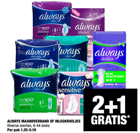 Always   maandverband, inlegkruisjes folder aanbieding bij  Big Bazar - details