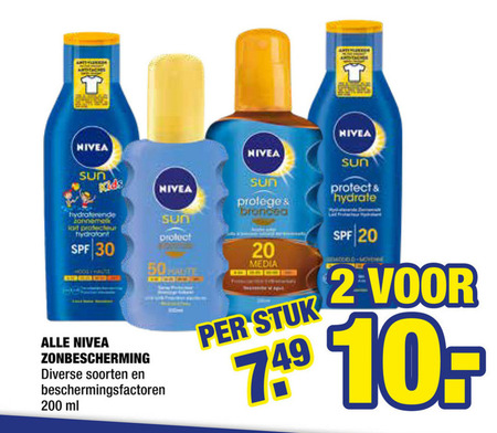 Nivea   aftersun, zonnebrandolie folder aanbieding bij  Big Bazar - details