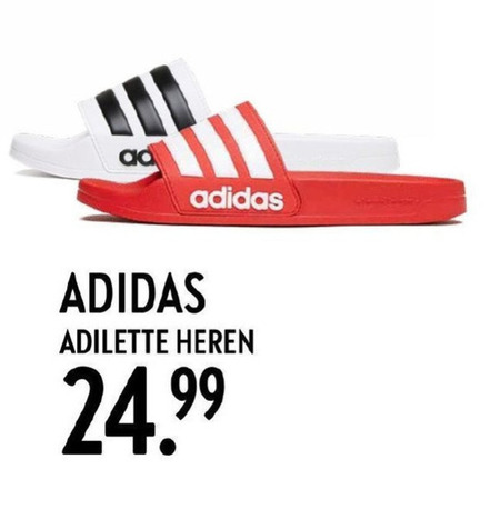 Adidas   herenbadslippers folder aanbieding bij  Perry Sport - details