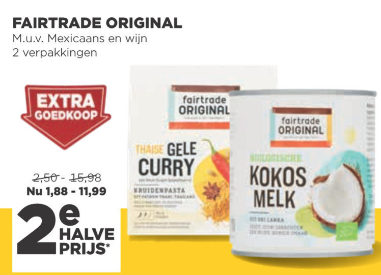 Fair Trade Original   pasta, hagelslag folder aanbieding bij  Jumbo - details