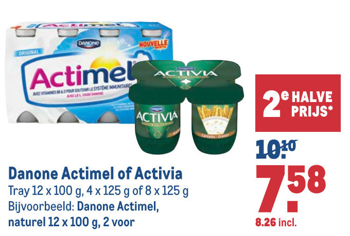 Danone Activia   vruchtenyoghurt, melkdrank folder aanbieding bij  Makro - details