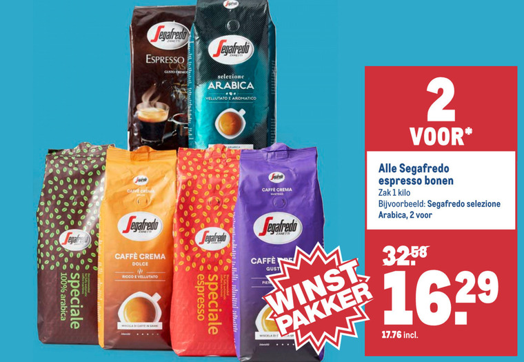 Segafredo   koffiebonen folder aanbieding bij  Makro - details