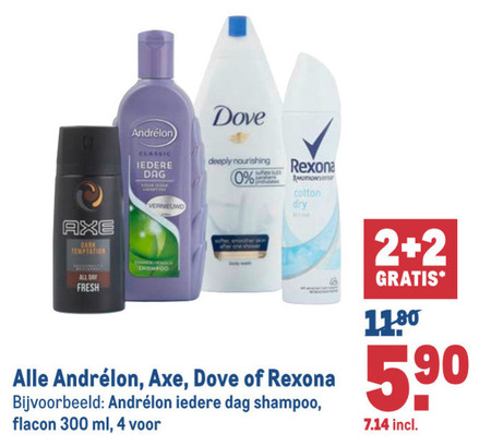 Dove   deodorant, shampoo folder aanbieding bij  Makro - details