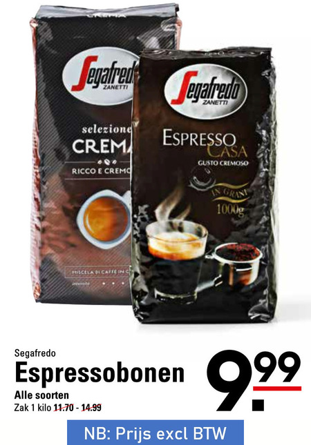 Segafredo   koffiebonen folder aanbieding bij  Sligro - details