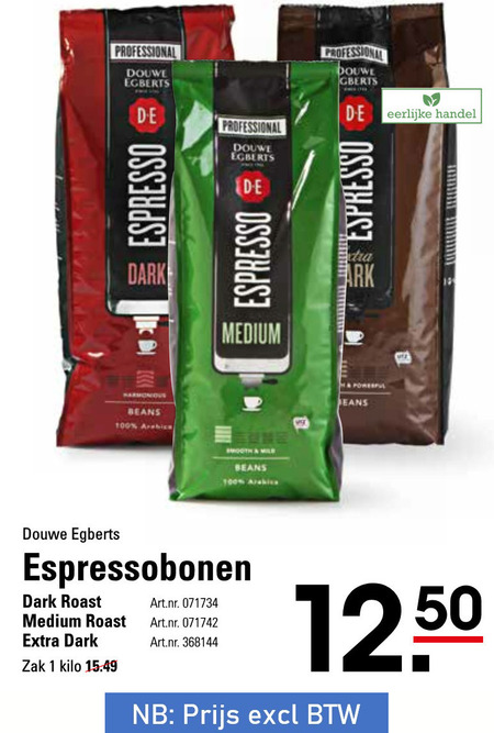 Douwe Egberts   koffiebonen folder aanbieding bij  Sligro - details