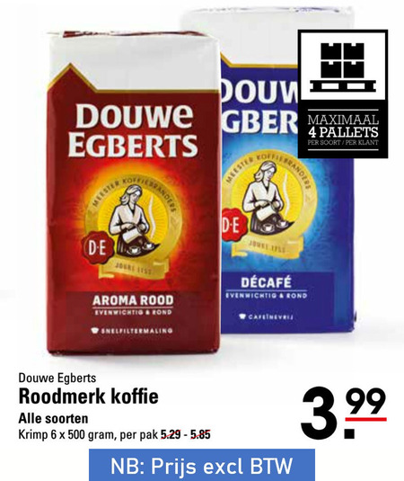 Douwe Egberts   koffie folder aanbieding bij  Sligro - details