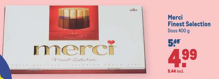 Merci   chocolade folder aanbieding bij  Makro - details