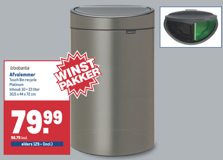 Brabantia   afvalemmer folder aanbieding bij  Makro - details