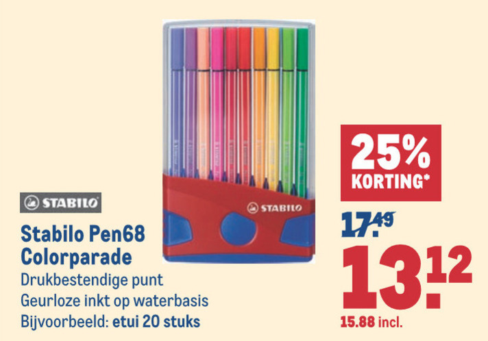 Stabilo   viltstiften folder aanbieding bij  Makro - details