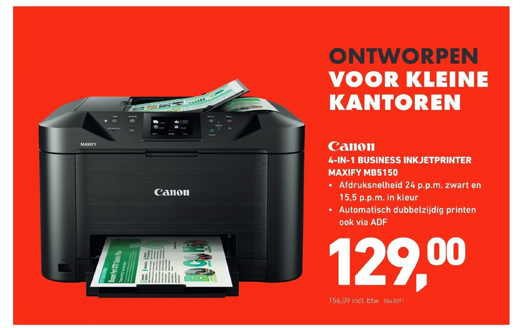 Canon   all-in-one printer folder aanbieding bij  Office Centre - details