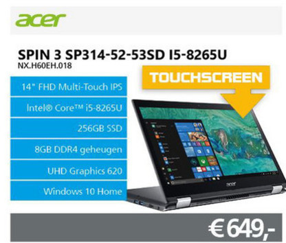 Acer   notebook folder aanbieding bij  Informatique - details