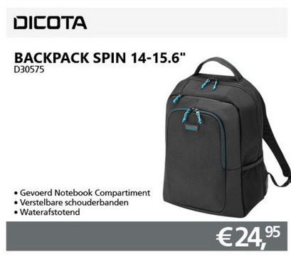 Dicota   notebook rugtas folder aanbieding bij  Informatique - details