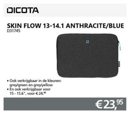 Dicota   notebook sleeve folder aanbieding bij  Informatique - details