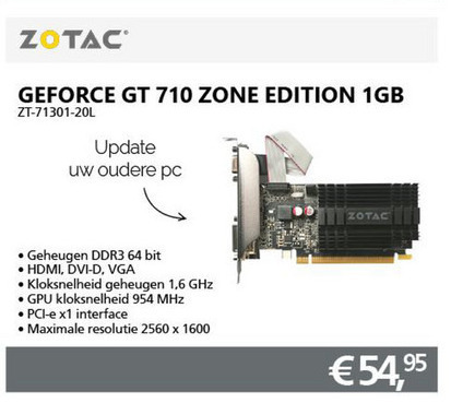 ZOTAC   grafische kaart folder aanbieding bij  Informatique - details