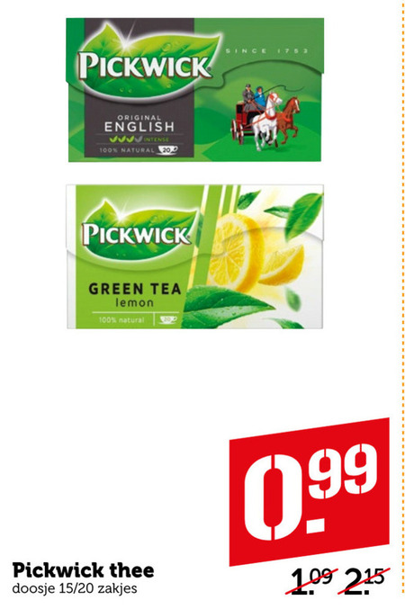 Pickwick   thee folder aanbieding bij  Coop - details