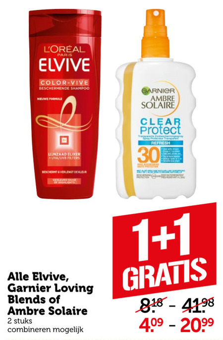 Garnier Loving Blends   shampoo, conditioner folder aanbieding bij  Coop - details