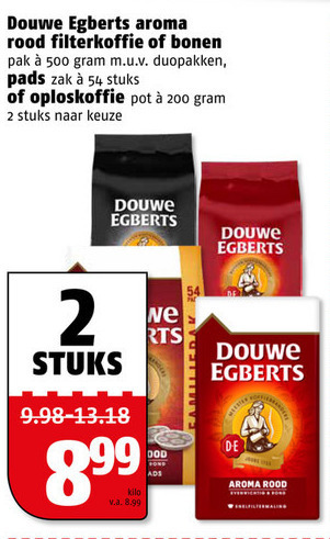 Douwe Egberts   koffie, koffiepad folder aanbieding bij  Poiesz - details