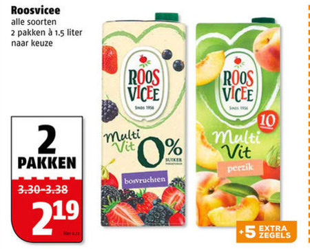 Roosvicee   fruitdrank folder aanbieding bij  Poiesz - details