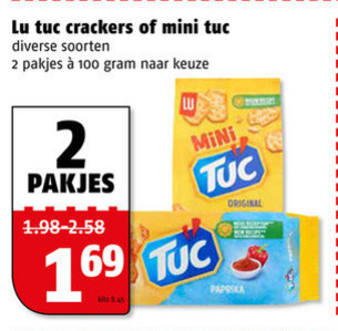 Lu Tuc   crackers, zoutje folder aanbieding bij  Poiesz - details