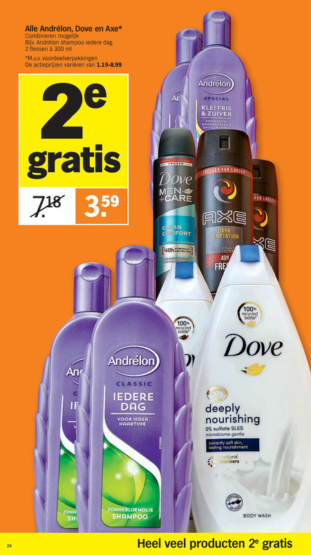 Axe   deodorant, conditioner folder aanbieding bij  Albert Heijn - details