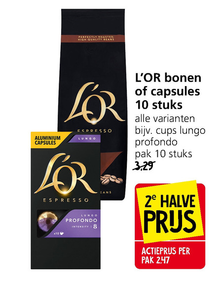 Douwe Egberts L Or   koffiebonen, koffiecups folder aanbieding bij  Jan Linders - details