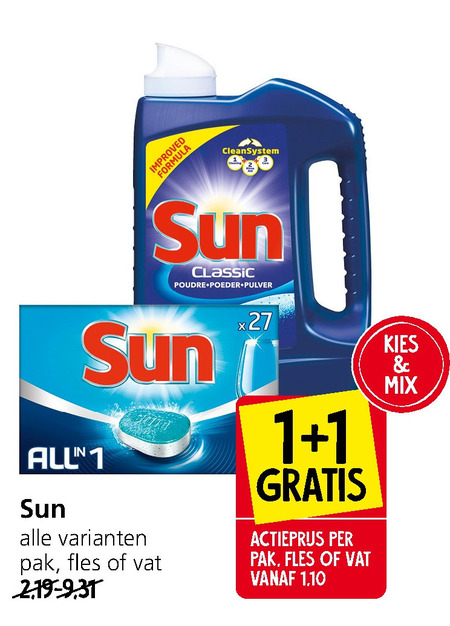 Sun   vaatwasmiddel folder aanbieding bij  Jan Linders - details