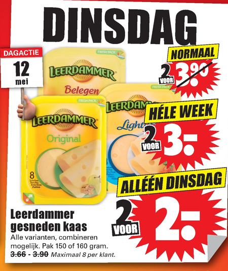 Leerdammer   kaasplakken folder aanbieding bij  Dirk - details