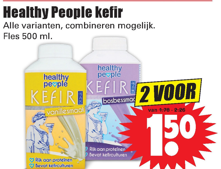 Healthy People   drinkyoghurt folder aanbieding bij  Dirk - details