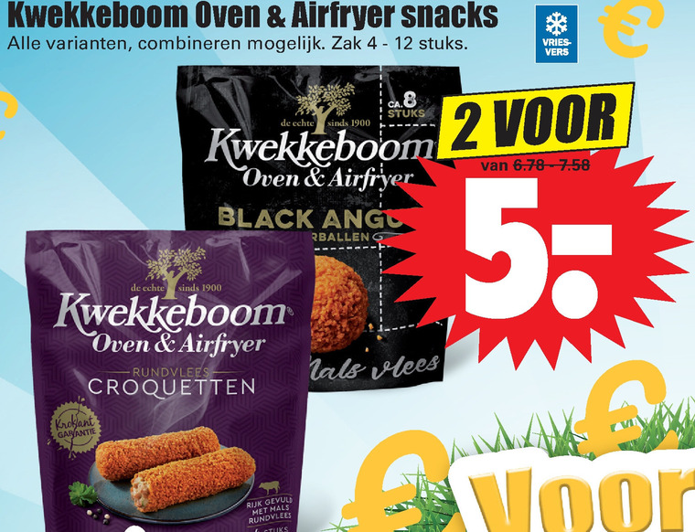 Kwekkeboom   kroket, snack folder aanbieding bij  Dirk - details