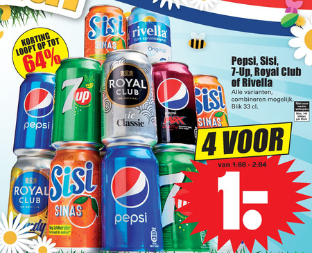 Rivella   frisdrank, cola folder aanbieding bij  Dirk - details