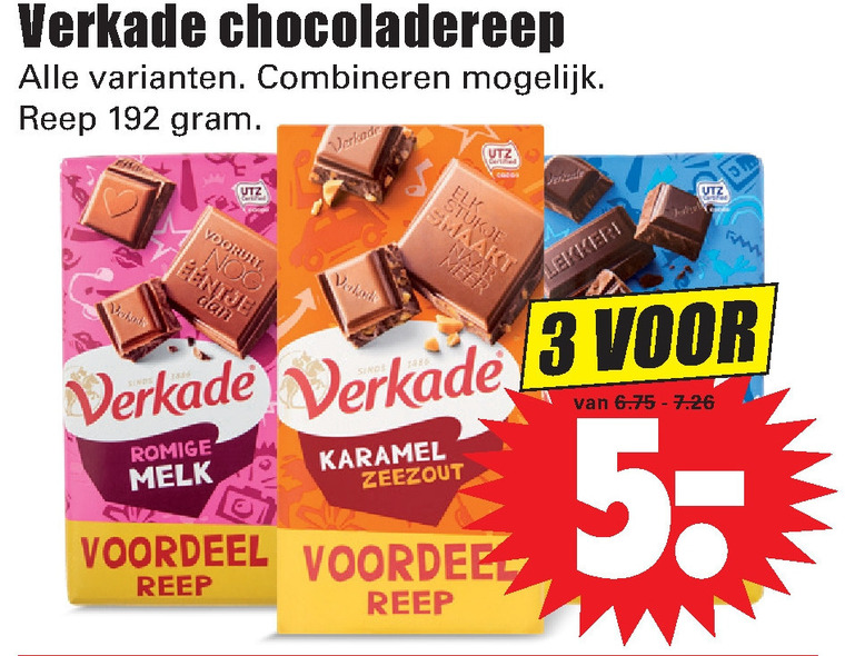 Verkade   chocolade folder aanbieding bij  Dirk - details