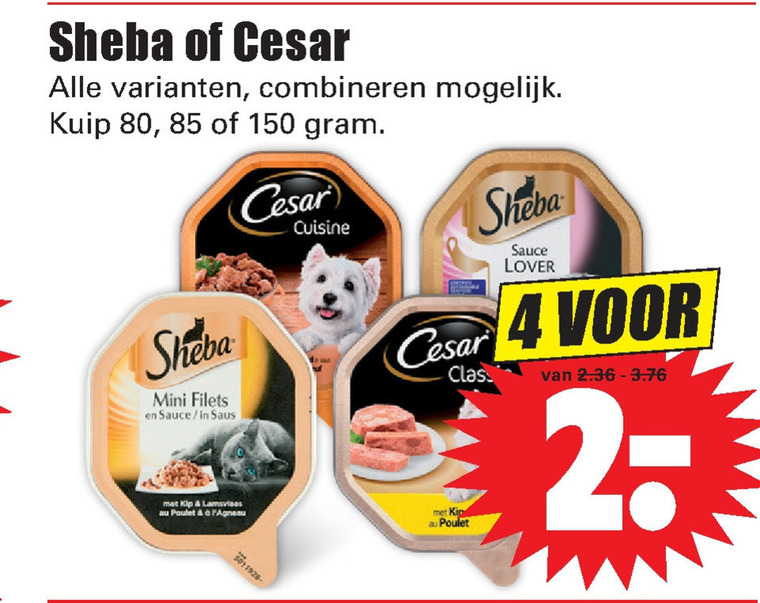 Sheba   hondenvoer, kattenvoer folder aanbieding bij  Dirk - details