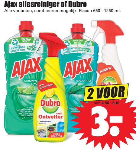 Dubro   allesreiniger, ontvetter folder aanbieding bij  Dirk - details