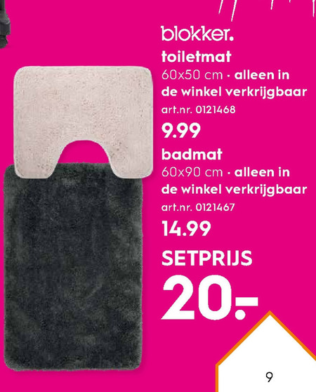 Blokker Huismerk   badmat, toiletmat folder aanbieding bij  Blokker - details