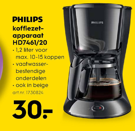 afbreken Disco koolstof Philips koffiezetapparaat folder aanbieding bij Blokker - details
