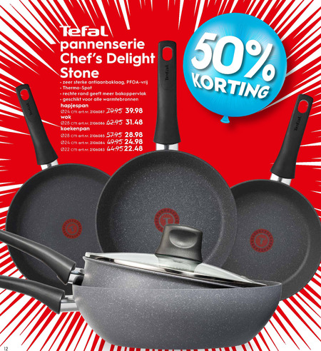 Tefal   hapjespan, koekenpan folder aanbieding bij  Blokker - details