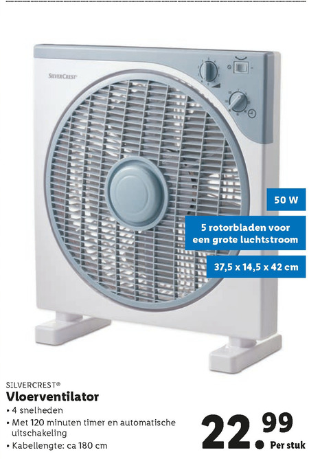 SilverCrest   ventilator folder aanbieding bij  Lidl - details