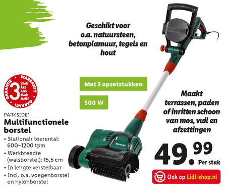 Parkside   onkruidborstel folder aanbieding bij  Lidl - details