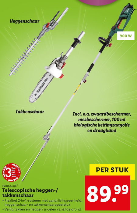 Parkside   heggenschaar folder aanbieding bij  Lidl - details