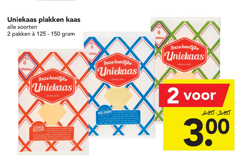 Uniekaas   kaasplakken folder aanbieding bij  Deen - details