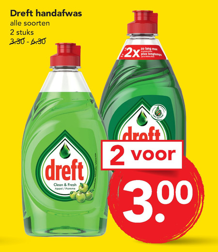 Dreft   afwasmiddel folder aanbieding bij  Deen - details