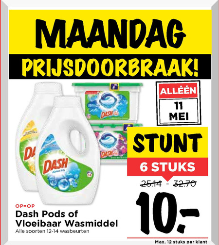 Dash   wasmiddel folder aanbieding bij  Vomar - details