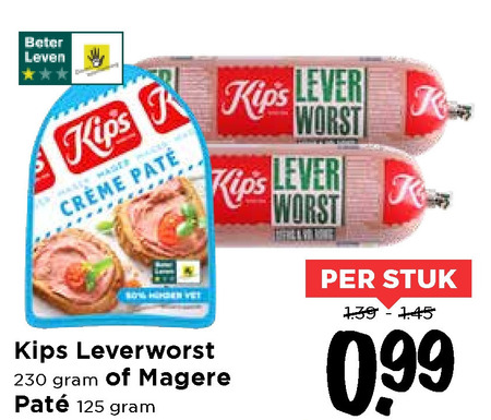 Kips   pate, leverworst folder aanbieding bij  Vomar - details