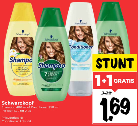 Schwarzkopf   shampoo, conditioner folder aanbieding bij  Vomar - details